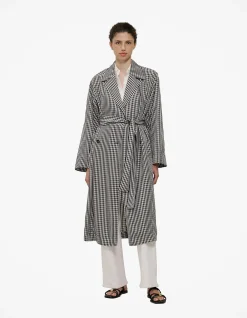 Gingham Lightweight Trench Coat