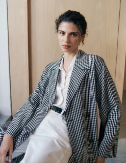 Gingham Lightweight Trench Coat