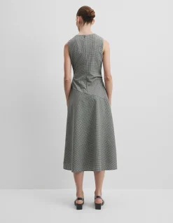 Gingham Midi Dress