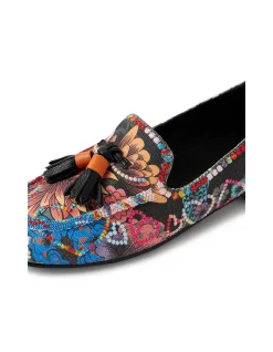 Ginner Embroidered Tassel Loafers