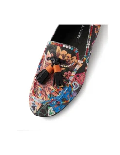 Ginner Embroidered Tassel Loafers