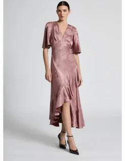 Gisele Flounce Sleeve Midi
