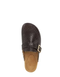 GLAIZED SLIP ON IN BROWN