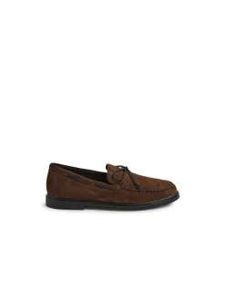 GLEAM MO Suede Bow Detail Loafers