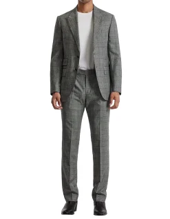 GLEN CHECK SUIT PANTS