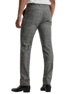 GLEN CHECK SUIT PANTS