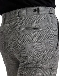 GLEN CHECK SUIT PANTS