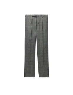 GLEN CHECK SUIT PANTS