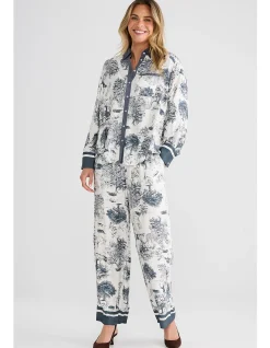 Glenda Slate Toile Relaxed Viscose Shirt