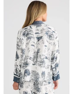 Glenda Slate Toile Relaxed Viscose Shirt