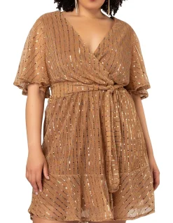 Glow Frill Hem Mini Dress