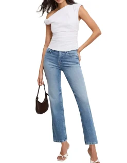 Good Legs Sculpting Mid Rise Straight Jeans