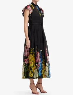 Grace Flutter Sleeve Midi Dress