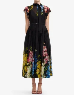 Grace Flutter Sleeve Midi Dress
