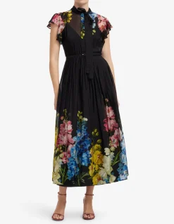 Grace Flutter Sleeve Midi Dress