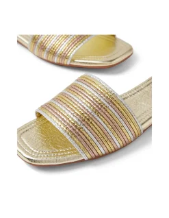 Gracey Multi Metallic Slide Sandals