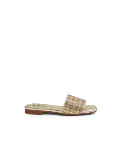 Gracey Multi Metallic Slide Sandals