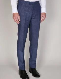 GRANT NAVY LINEN TROUSER
