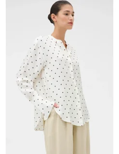 Graphic Spot Tie Neck Shirt