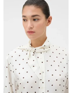 Graphic Spot Tie Neck Shirt