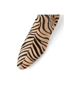 Gravitas Chisel Heel Zebra Print Ankle Boots