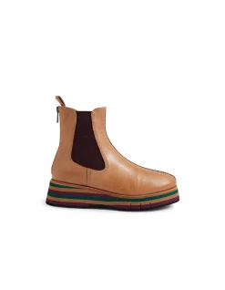 GUIDO Contrast Elastic Platform Chelsea Boots