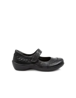 Gummibear W Black Leather Mary Janes