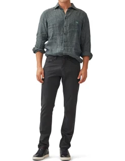 Gunn Straight Fit Micro Textured Long Leg Jeans