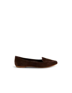 Gyro Dark Choc Pointed Suede Loafers