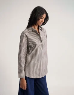 HAILEY STRIPED EURO FABRIC SHIRT