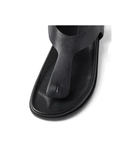 Hallee Buckled Leather Thong Sandals