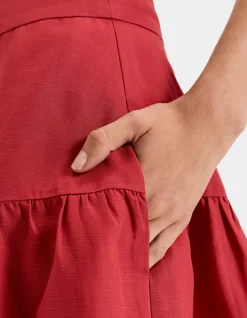 HAMILTON LINEN MIDI SKIRT