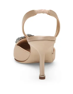 HANGISLI SATIN SLING BACK PUMP 70