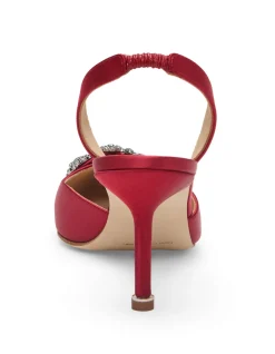 HANGISLI SATIN SLING BACK PUMP 70