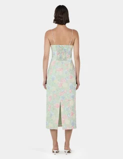 HANNAH LINEN MIDI DRESS