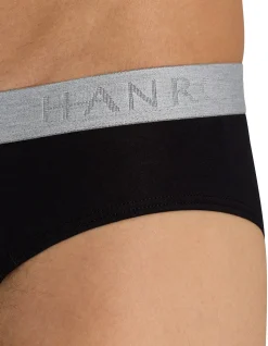 HANRO 2 PACK BLACK BRIEF