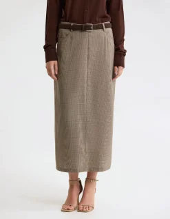 HARPER PURE WOOL COLUMN SKIRT