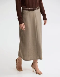 HARPER PURE WOOL COLUMN SKIRT