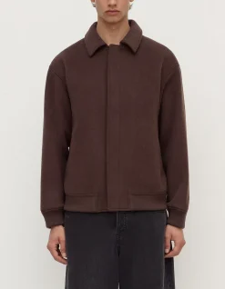 Harrington Wool Bomber Ganache