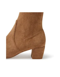 Hartful Stretch Microsuede Block Heel Boots
