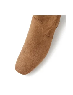 Hartful Stretch Microsuede Block Heel Boots