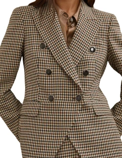 Hartley Double Breasted Check Blazer Jacket