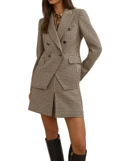 Hartley Double Breasted Check Blazer Jacket
