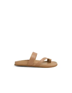 Haulen Leather Toe Loop Slide Sandals
