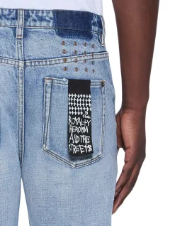 Hazlow Dakota Blue Relaxed Straight Leg Jeans