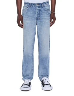 Hazlow Dakota Blue Relaxed Straight Leg Jeans
