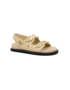 Heather Charm Leather Platform Sandal