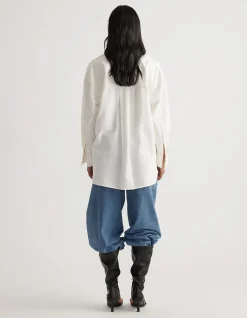 HEATHER OXFORD OVERSIZED SHIRT
