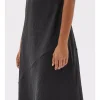 Heather Silk Blend Maxi Dress Black