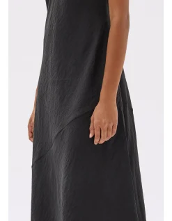 Heather Silk Blend Maxi Dress Black